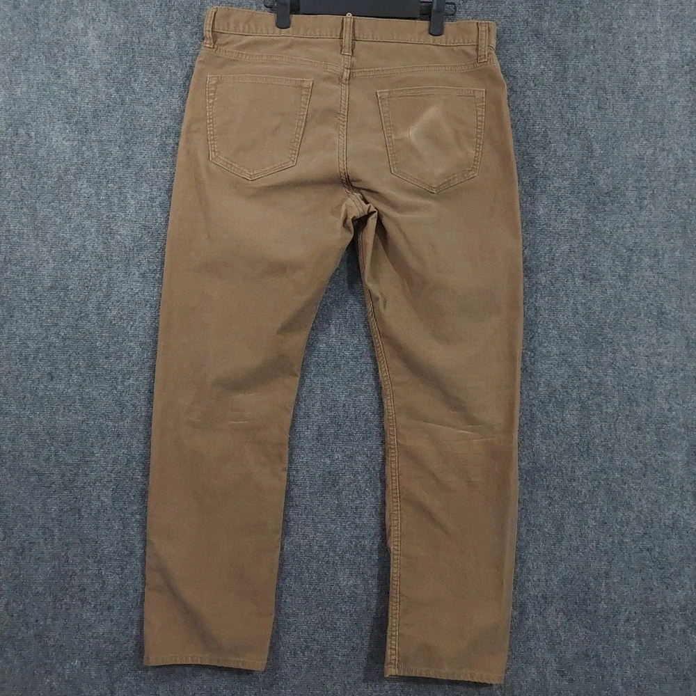 Banana Republic Corduroy Pants Mens 34x30 Dark Tundra Brown Slim Fit 559275-01